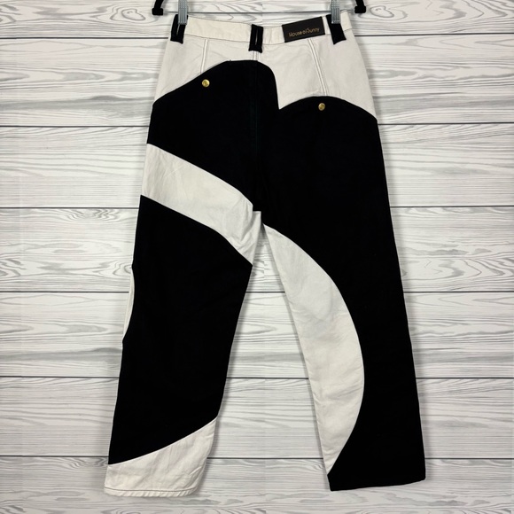 House of Sunny Across The Universe Patchwork Jessie Jeans Black/White Size 4 - Picture 8 of 11